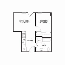 Traditional One Bedroom C1 104 floor plan